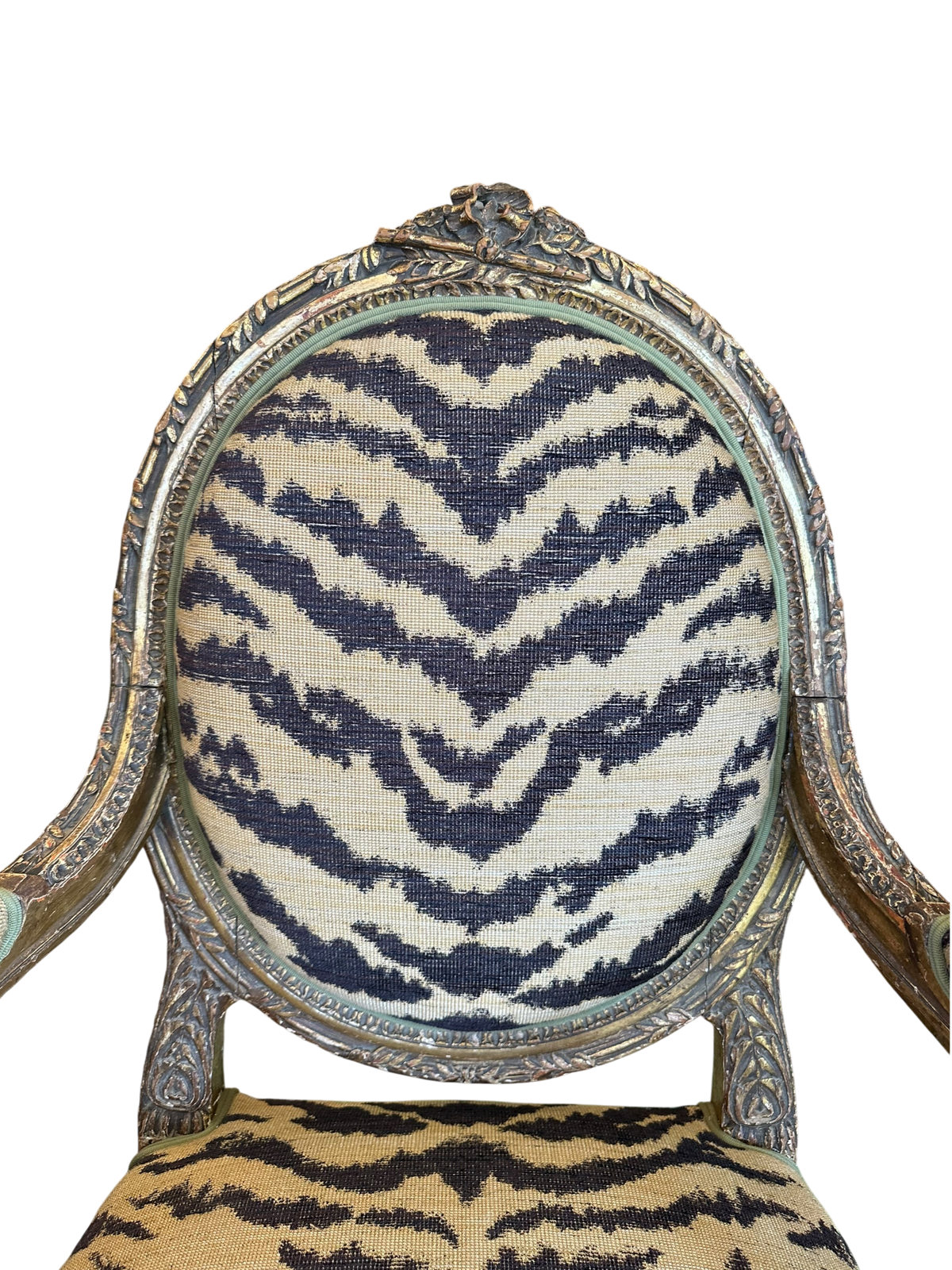 Pair of Louis XVI Armchairs in Schumacher Tiger