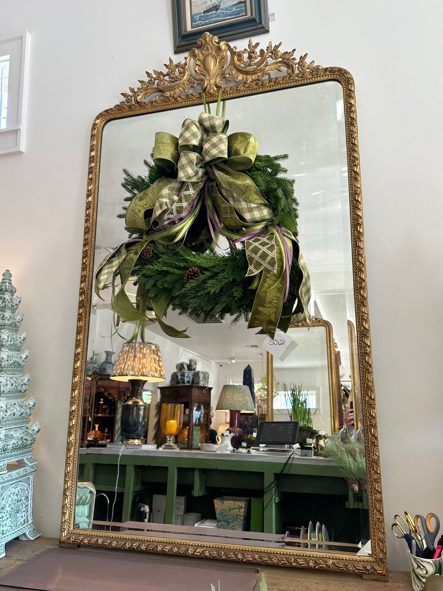 Napoleon III Gilt Frame 48” x 81” Mirror