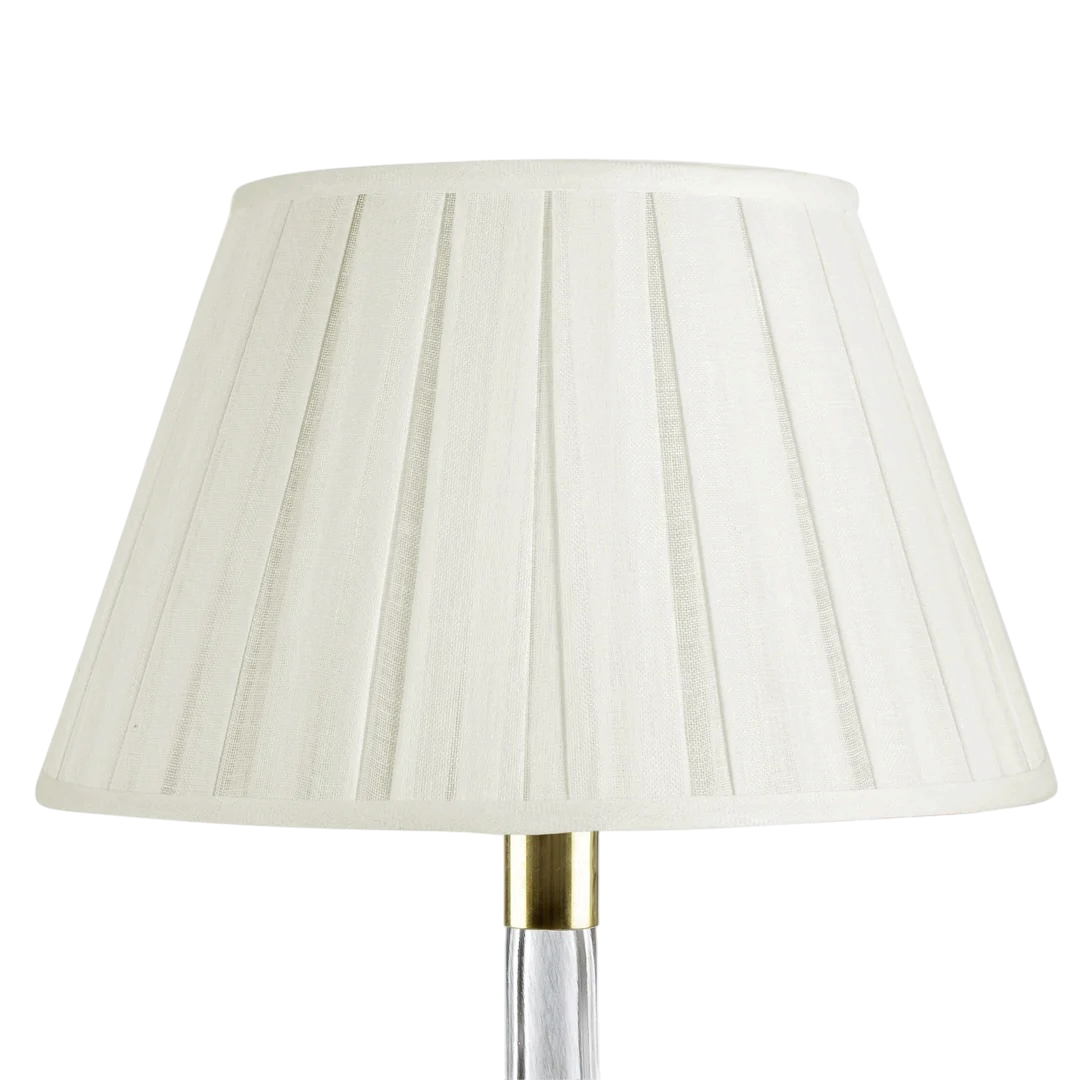 Fermoie Box Pleat Ivory Plain Lampshade