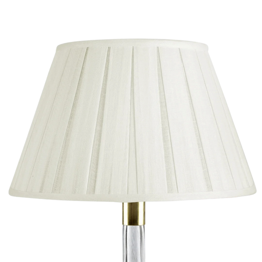 Fermoie Box Pleat Ivory Plain Lampshade