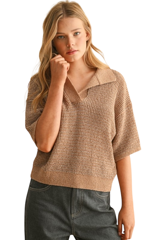 Collared Knit Top - Two Colors!