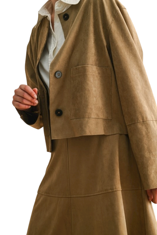Patch Pocket Suede Jacket