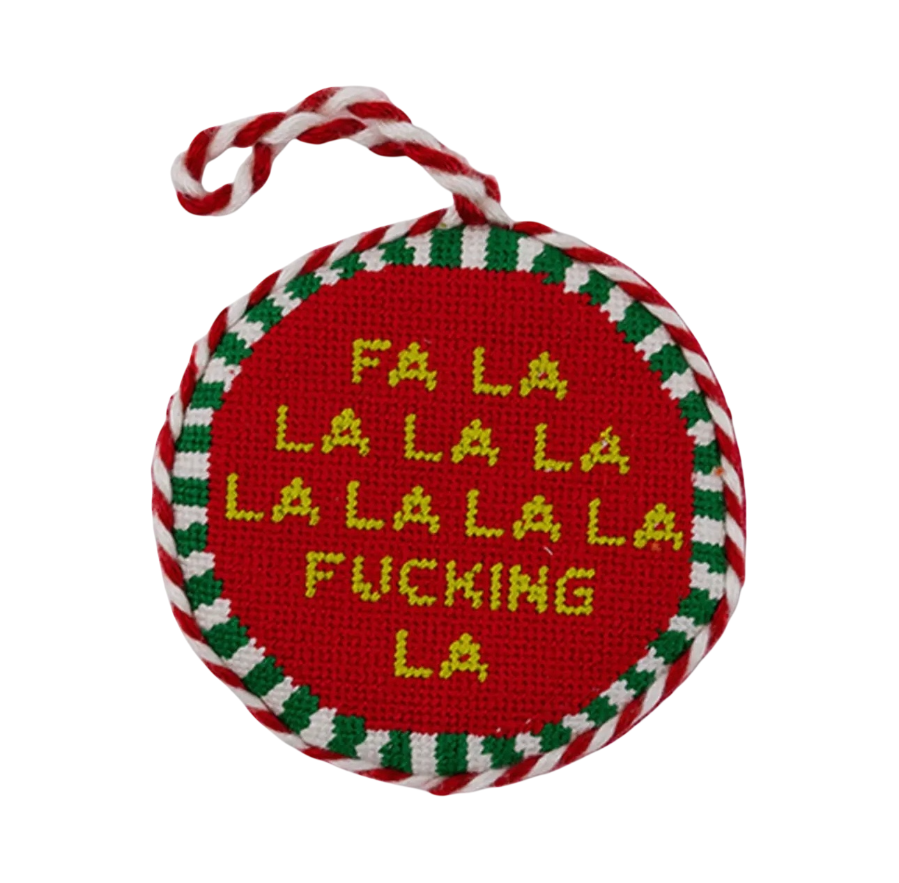 Fa La La Needlepoint Ornament