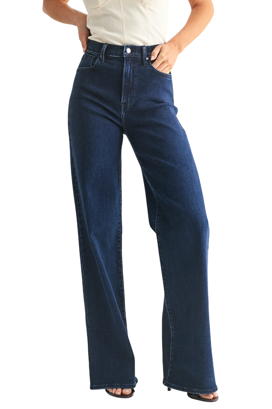 Palazzo Jean in Dark Denim