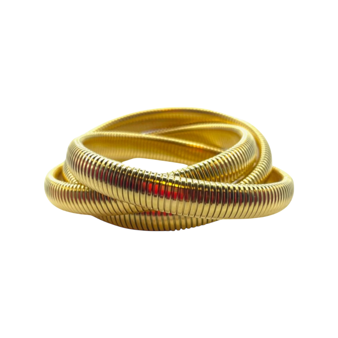 Gold Twisted Cobra Bracelet