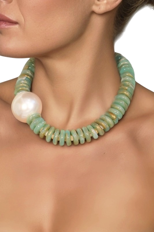 Resin Beaded Statement Necklace