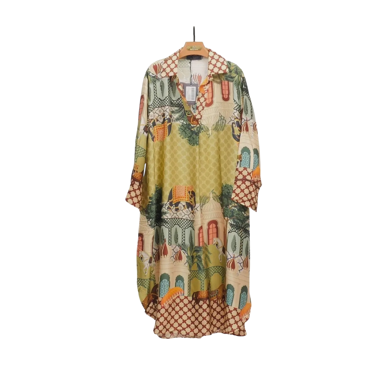 Indian Palace Print Shirt Dress - Two Colors!