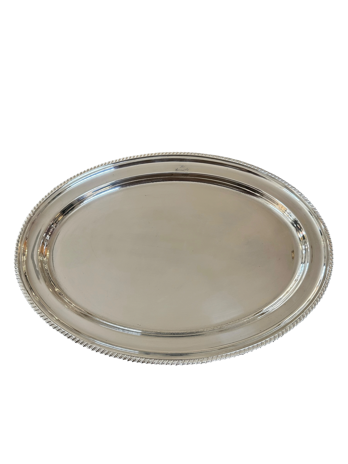 12” x 16” Oval Platter English Silver Plate c. 1960