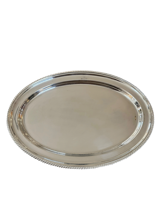 12” x 16” Oval Platter English Silver Plate c. 1960