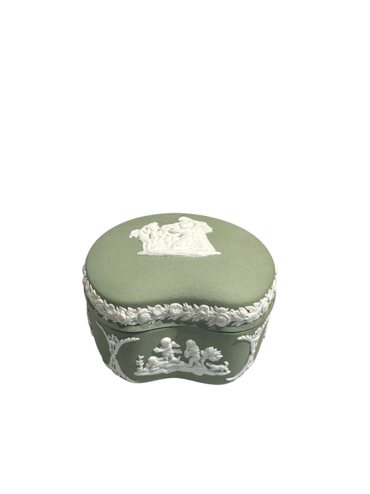 Kidney Shaped Trinket Box - Jasperware by Wedgwood