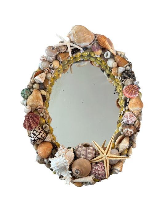 Jenn Leverett Art - Shell Encrusted Mirror