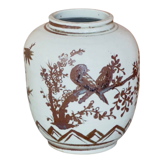 Copper Flower Barrel Vase