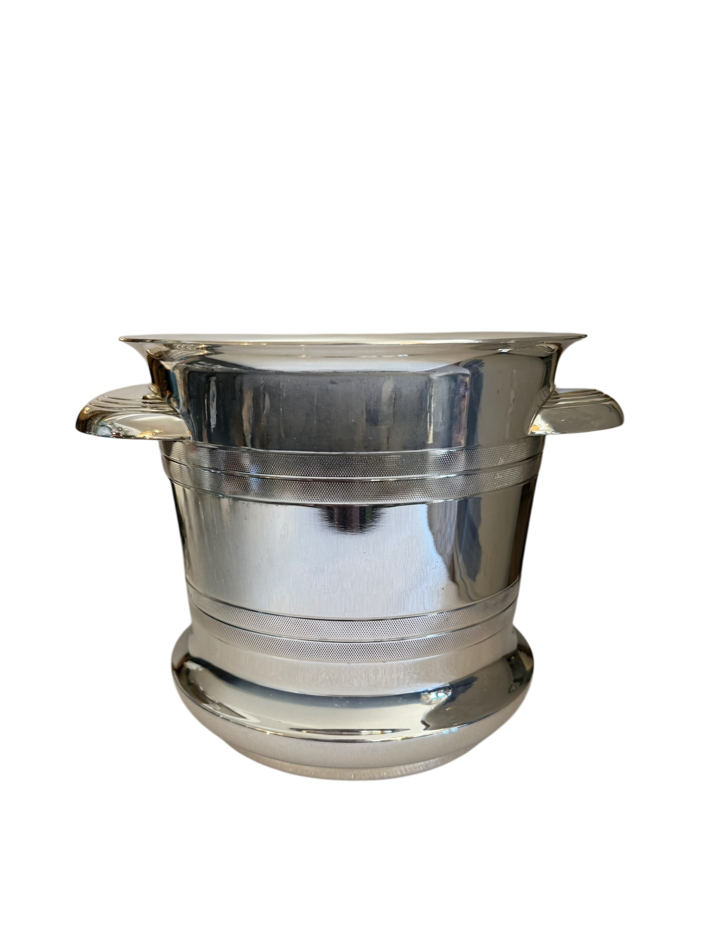 Vintage Deco Champagne Bucket w/ Engine-Turned Bands