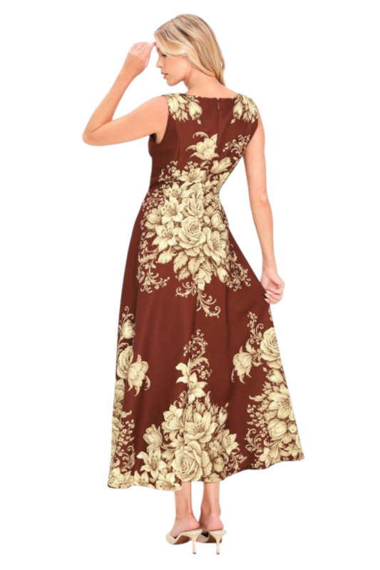 Floral Bouquet Midi Dress