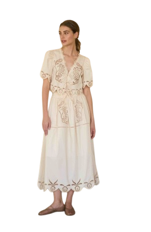 Lace Detail Top & Skirt Set