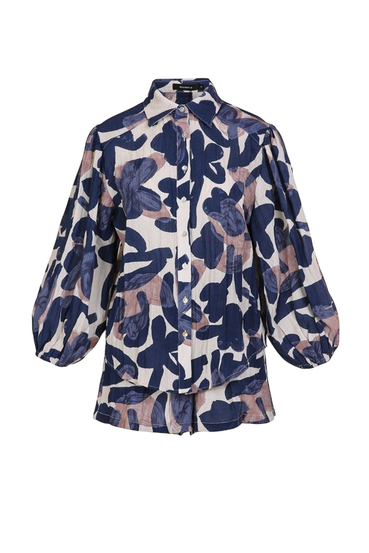 Abstract Printed Top & Shorts Set