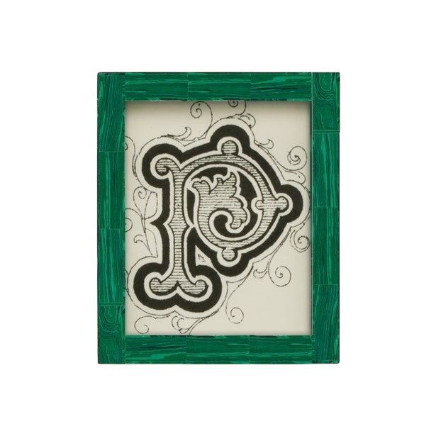 Faux Malachite Photo Frame