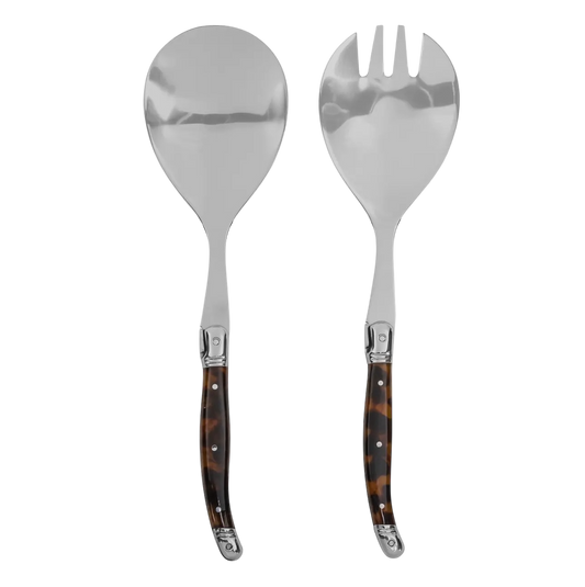 Laguiole Tortoise Shell Salad Servers