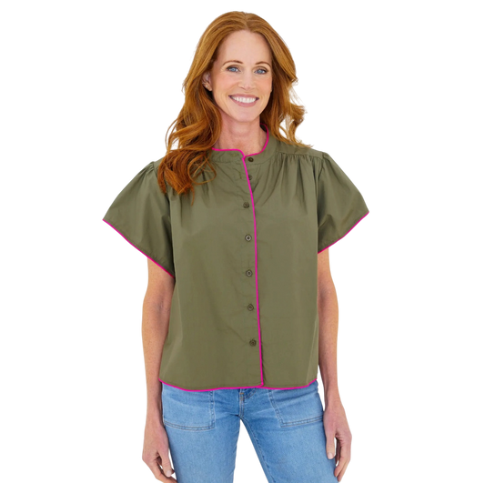 Cassie Top Olive