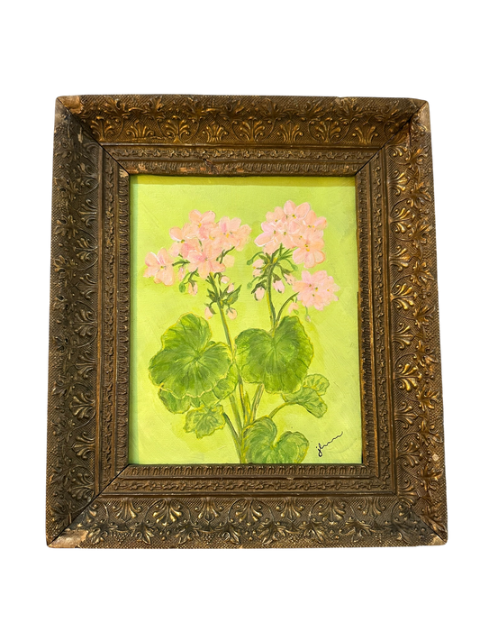 Jenn Leverett Art - 12” x 14” Pink Geranium