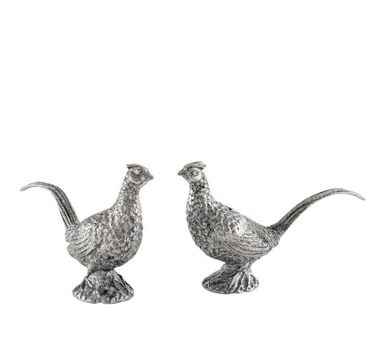 Pewter Pheasants Salt & Pepper Set