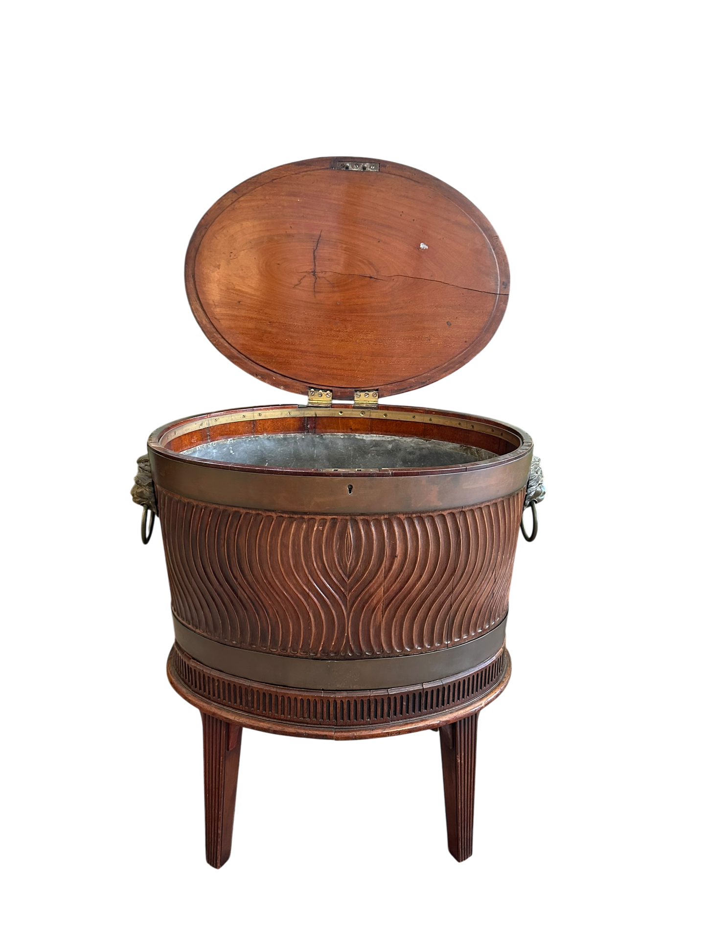 George III-Style Carved Walnut Cellarette