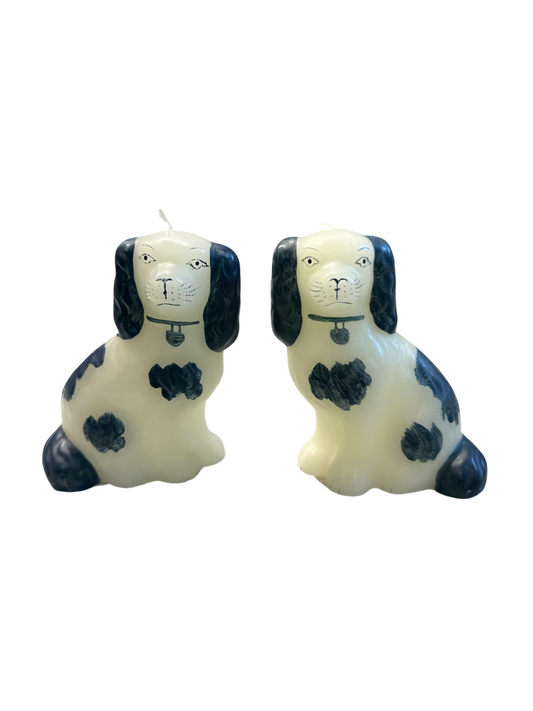Staffordshire Dogs Candle Pair