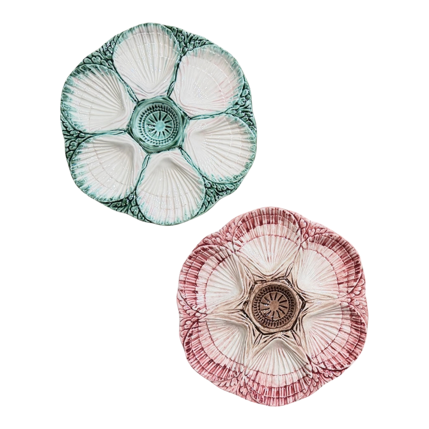 Hand-Painted Oyster Plate