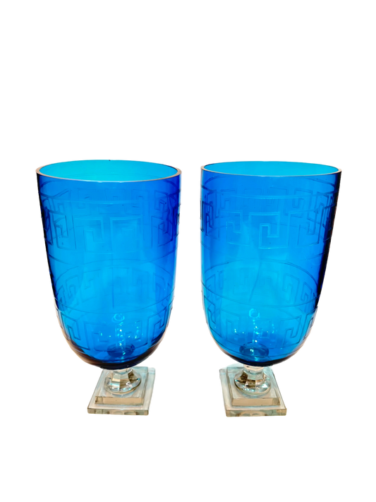 Grande Greek Key Etched Hurricane