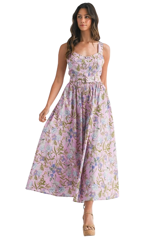 Lavender Floral Midi