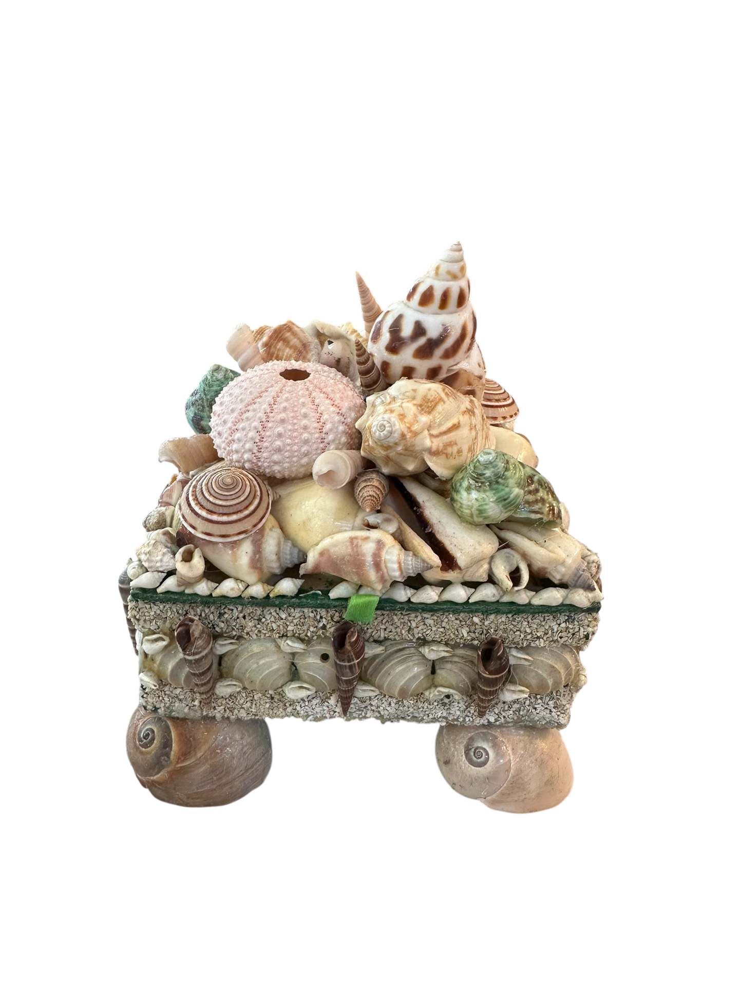 Jenn Leverett Art - Square Shell Encrusted Box