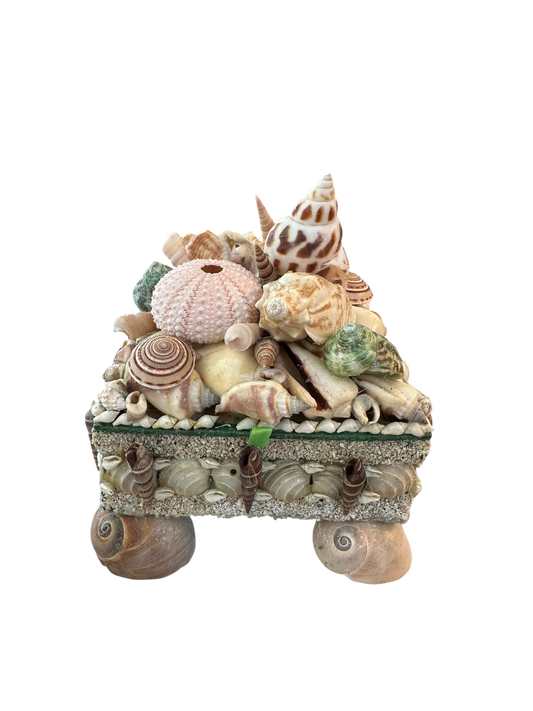 Jenn Leverett Art - Square Shell Encrusted Box