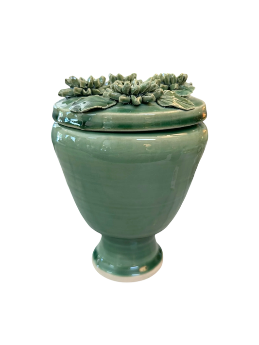 Fleurs Bough Pot w Lid