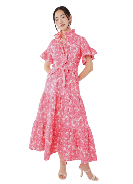 Sadie Maxi Dress Hibiscus Jacquard