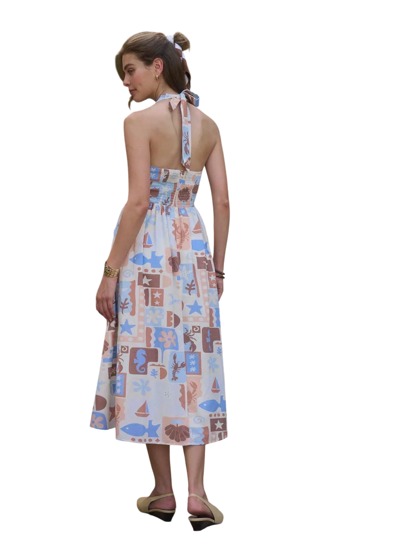 Halter Neck Seashell Midi