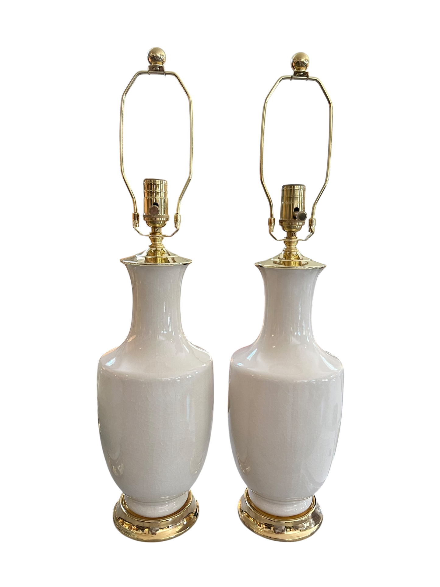 Vernon Crackle Lamp in Ivory