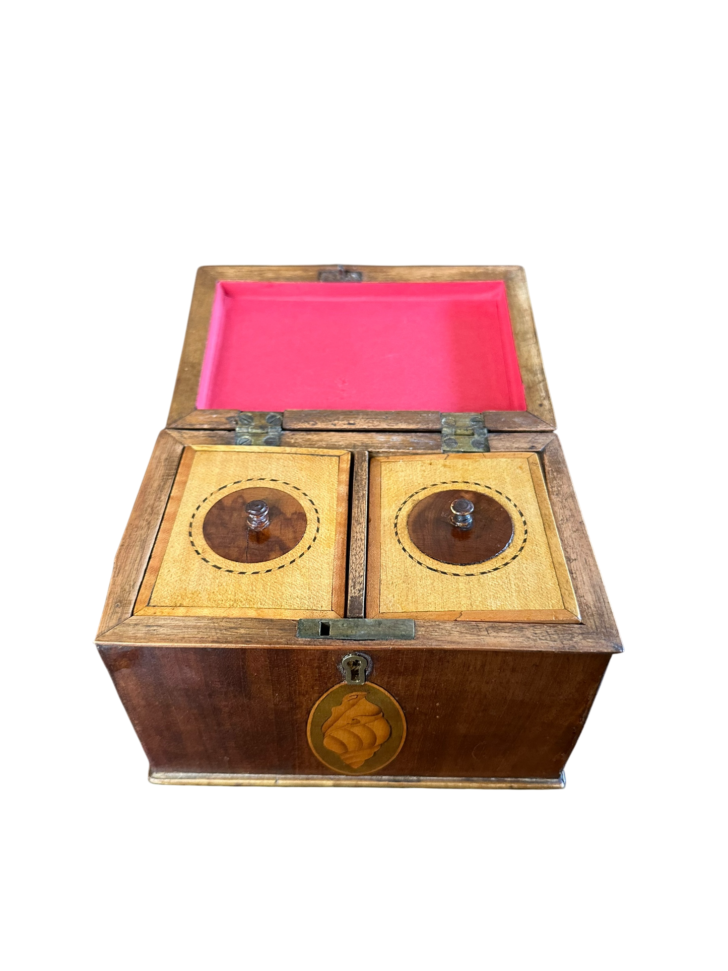 Neoclassical Tea Caddy w/ 3 Sided Conch Shell Inlay