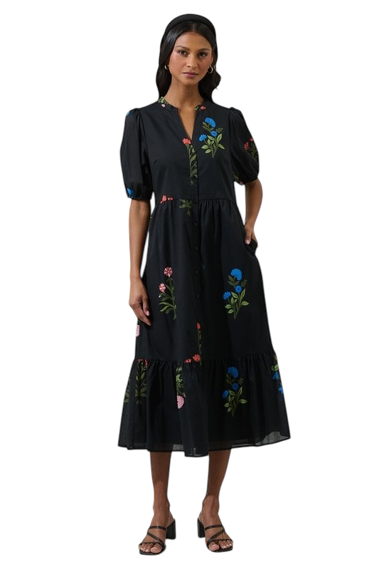 Beth Floral Button Down Midi