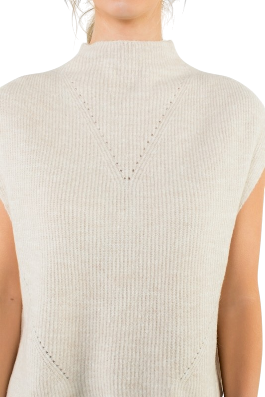 Cap Sleeve Sweater in Cream