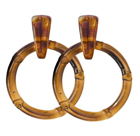 Bamboo Drop Earrings