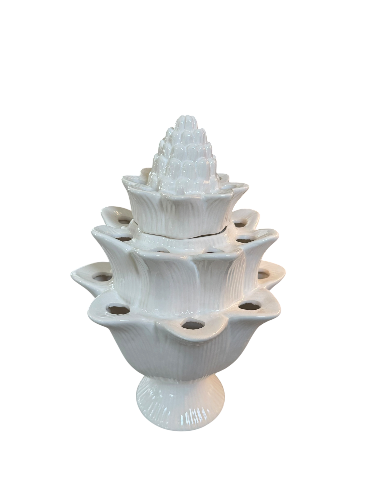 Large Artichoke Tulipiere - White