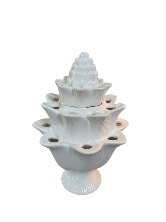 Large Artichoke Tulipiere - White