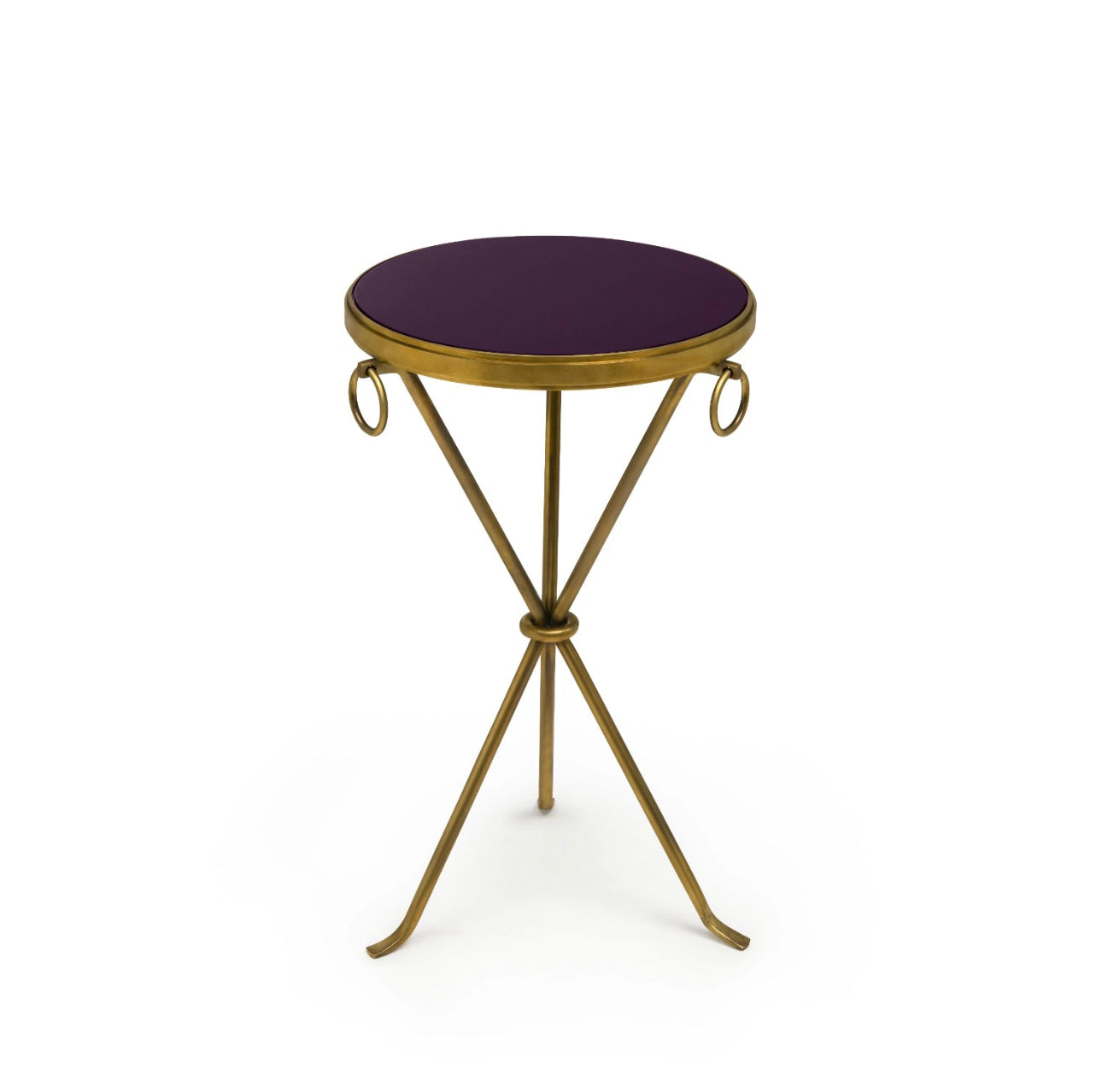Lacquer Drinks Table - Aubergine