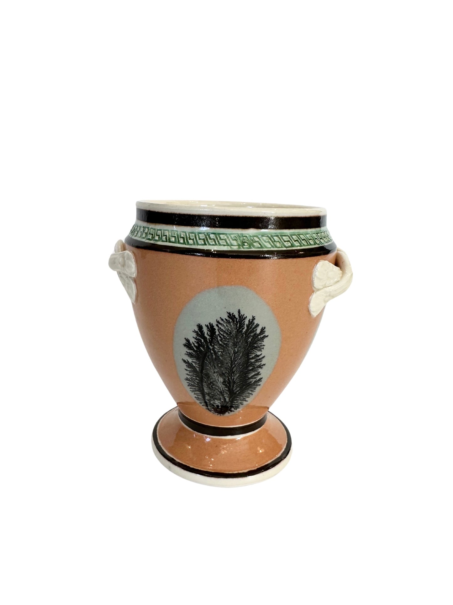 Mochaware Urn Vase
