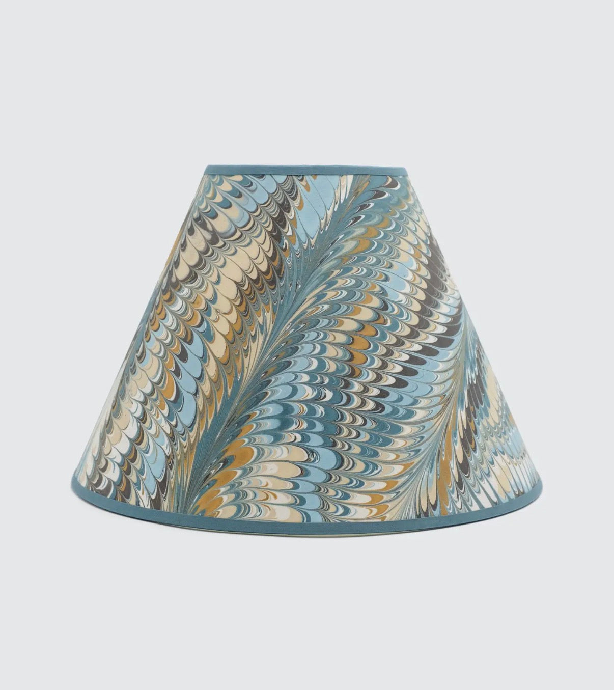 16" Empire Lampshade — Hand-Marbled