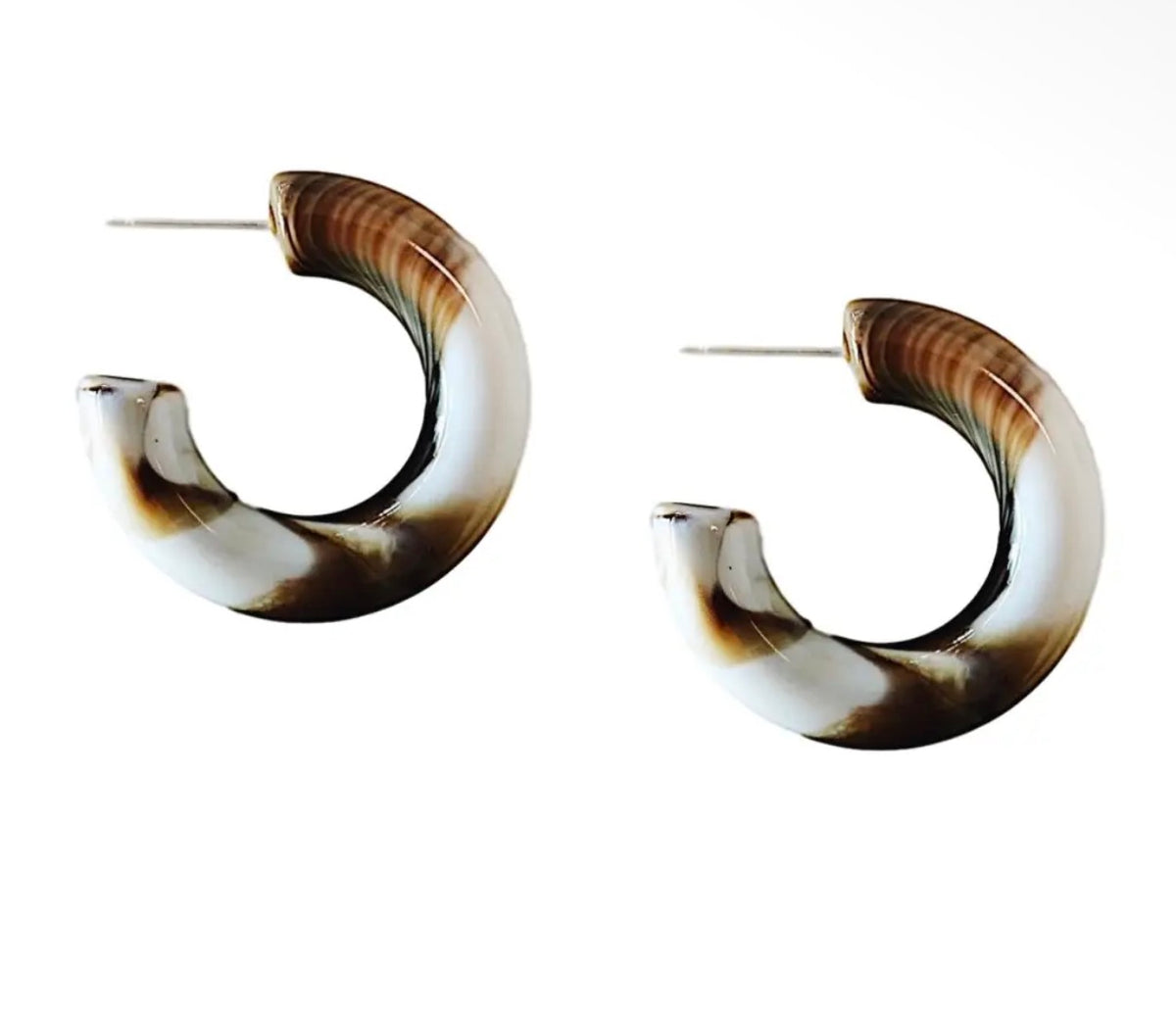 Stone Hoop Earrings- 2 Styles!