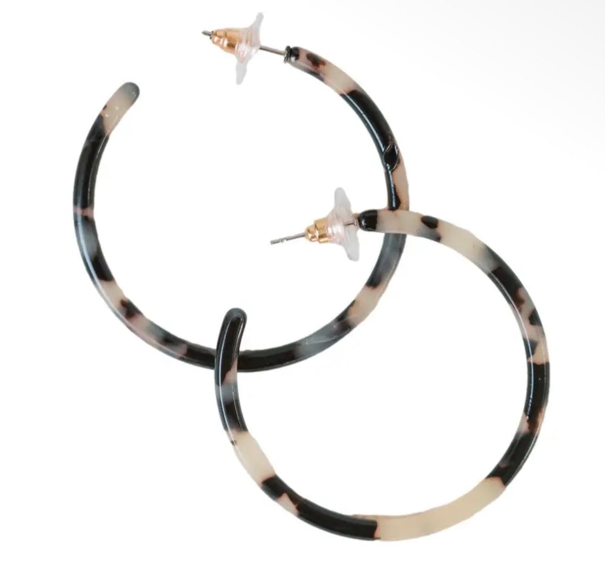 Skinny Tortoise Hoop Earrings