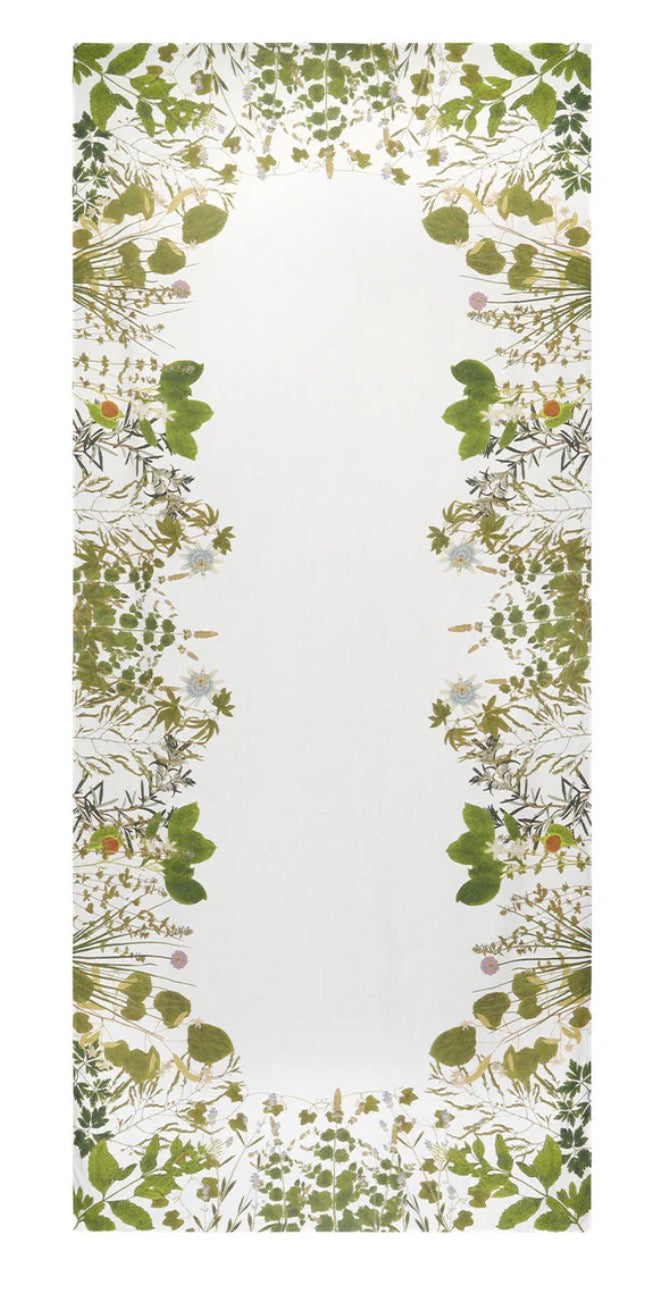 Herb Garden Round Linen Tablecloth