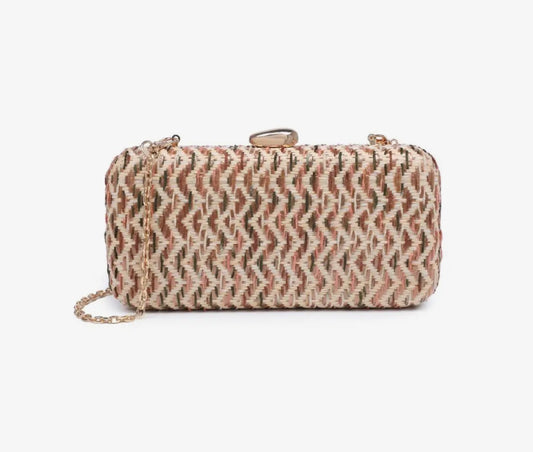 Chevron Woven Evening Purse