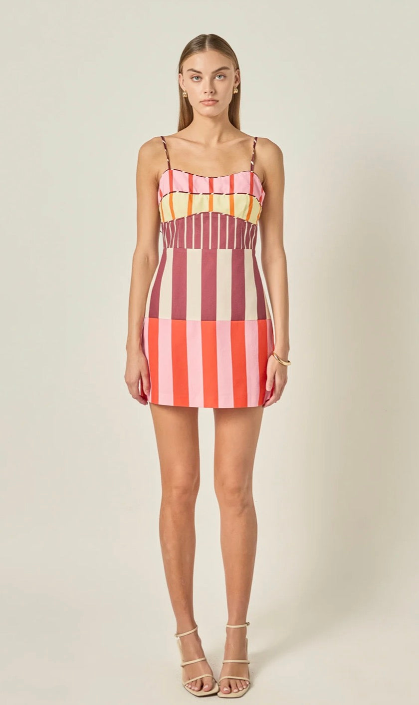 Sorbet Stripe Mini Dress